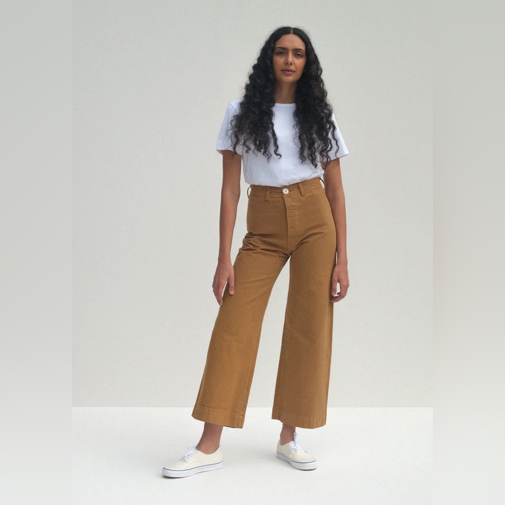 New Jesse Kamm tobacco sailor wide-leg pants, women’s size 2